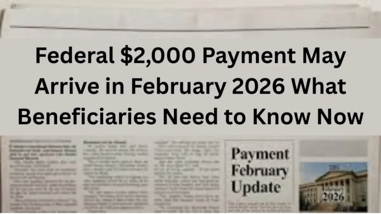 Federal $2,000 Payment May Arrive in February 2026 What Beneficiaries Need to Know Now