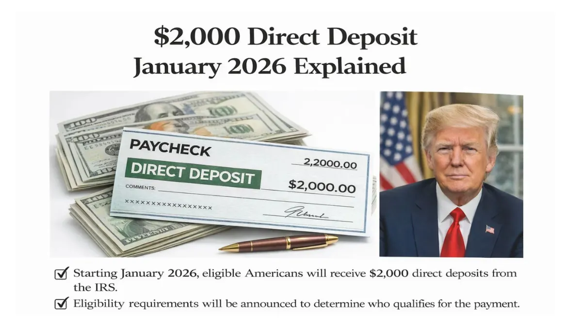 January 2026 IRS $2,000 Direct Deposit Explained: Who Qualifies, Payment Timeline, and Latest Updates