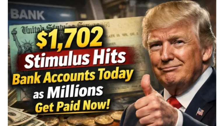 $1,702 Stimulus Hits Bank Accounts Today: Millions Wake Up to Surprise Deposit