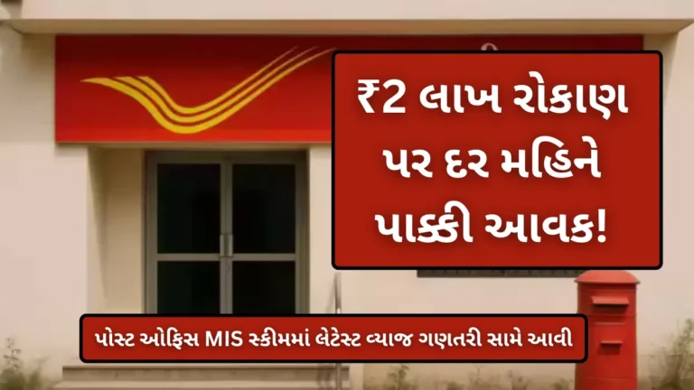 ₹2 લાખ રોકાણ પર દર મહિને પાક્કી આવક! પોસ્ટ ઓફિસ MIS સ્કીમમાં લેટેસ્ટ વ્યાજ ગણતરી સામે આવી